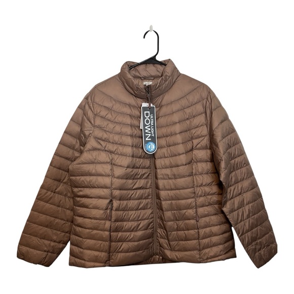 32º HEAT Women XXL Ultra Light Down Filled Packable Jacket in Metallic Taupe - Picture 1 of 4